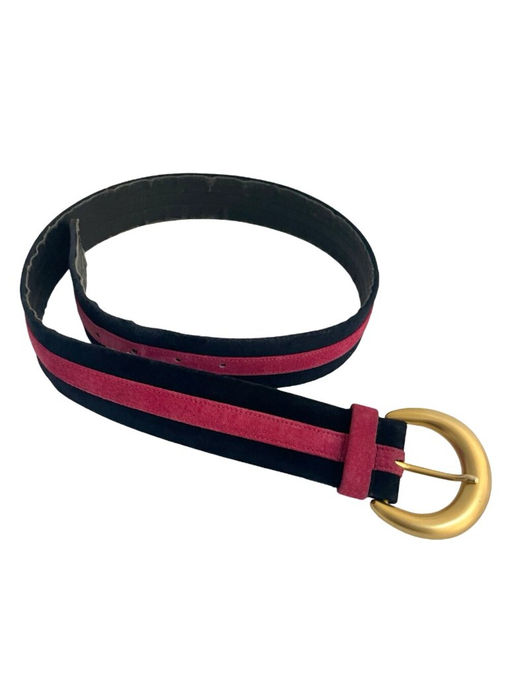 Jaeger Leather Belt 🇬🇧 Dark Navy & Pink Suede Trim – Size 32” - Picture 9 of 12